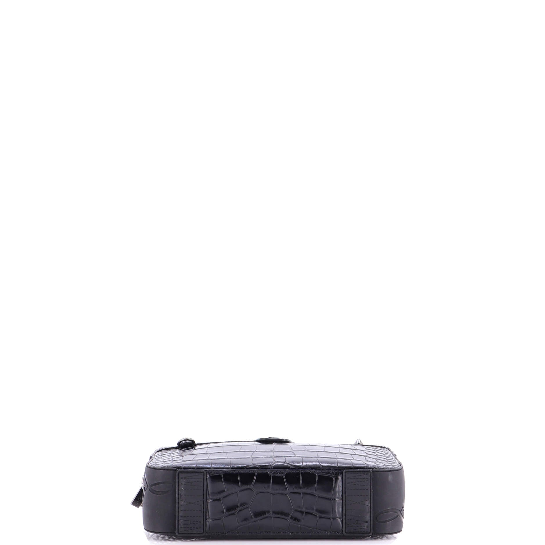 Ruisbuddy Messenger Bag Crocodile Embossed Leather Small
