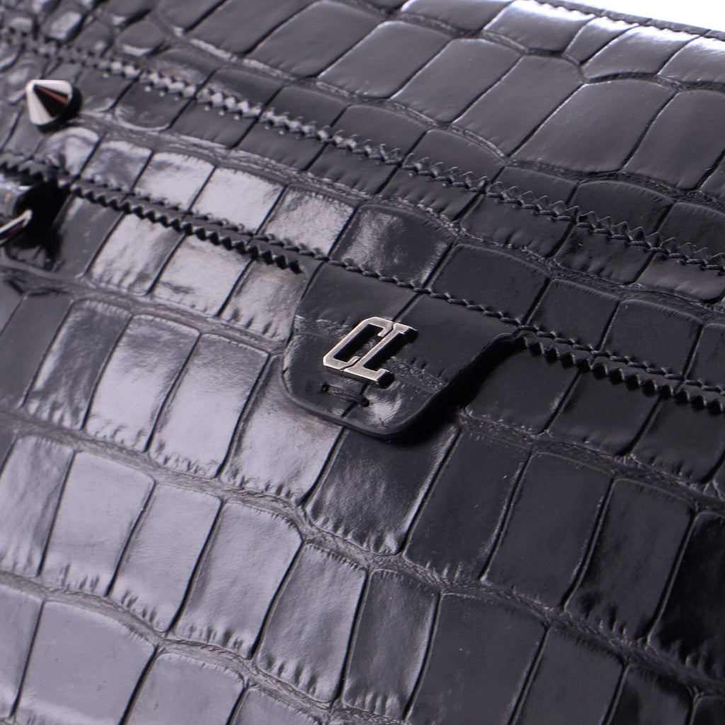 Ruisbuddy Messenger Bag Crocodile Embossed Leather Small