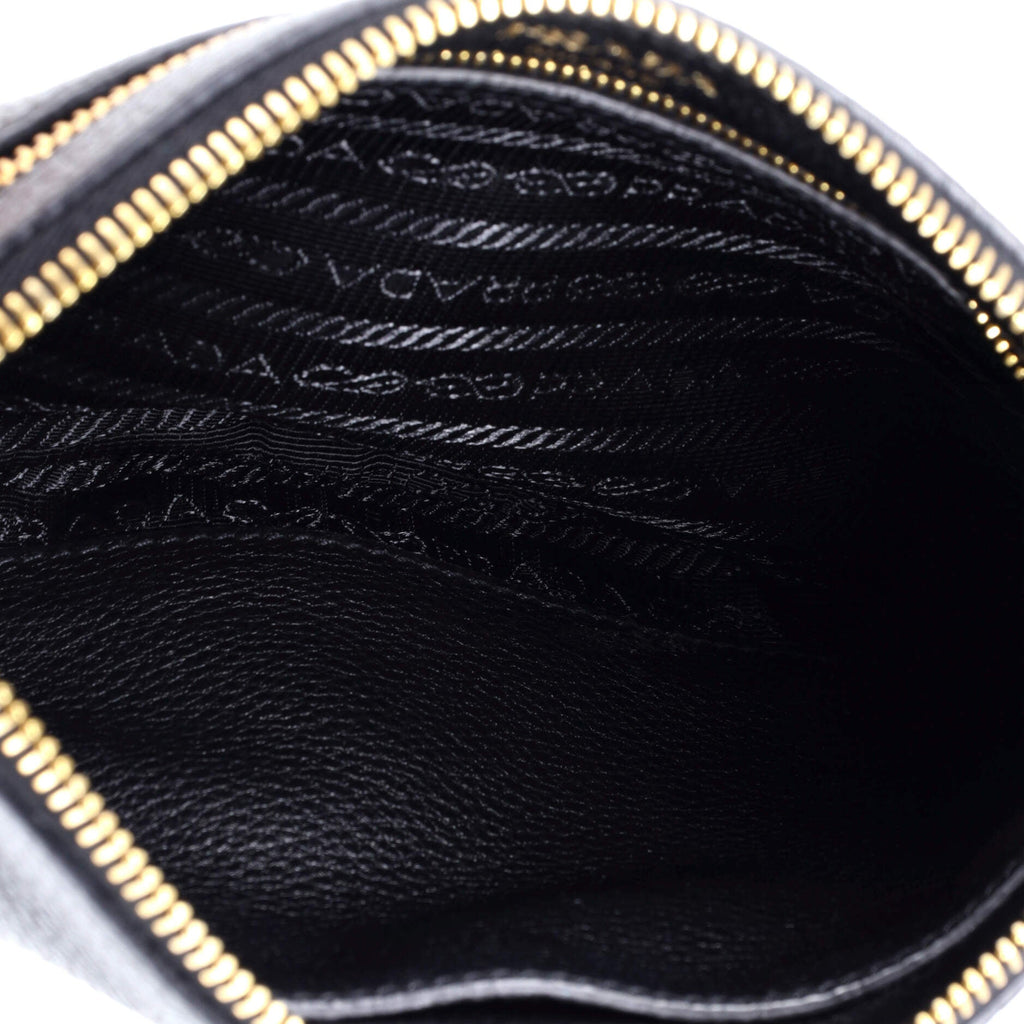 Flat Zip Crossbody Bag Vitello Daino Mini