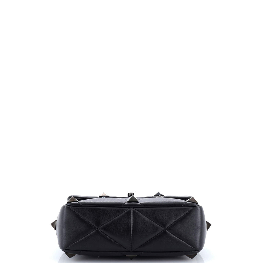 Roman Stud Flap Bag Quilted Leather Medium