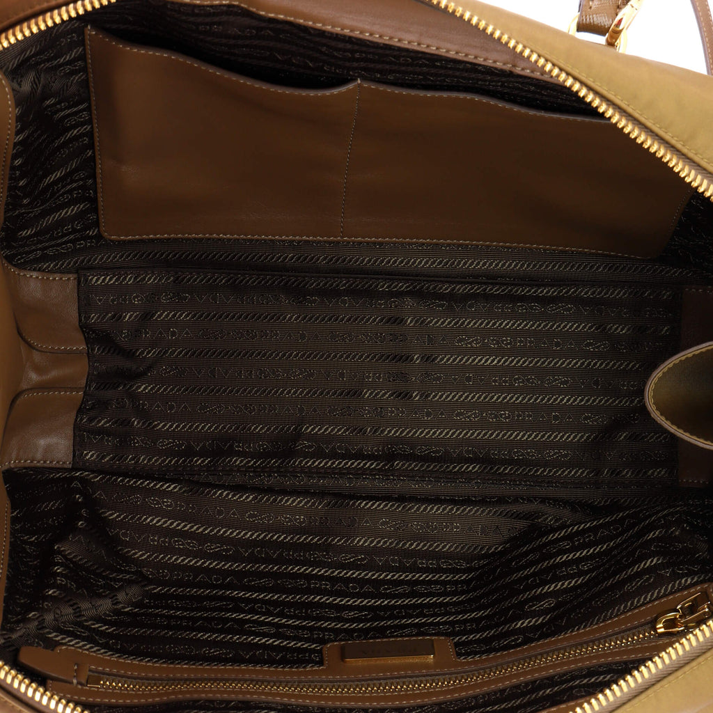 Re-Edition 1978 Bauletto Bag Re-Nylon with Saffiano Leather Large