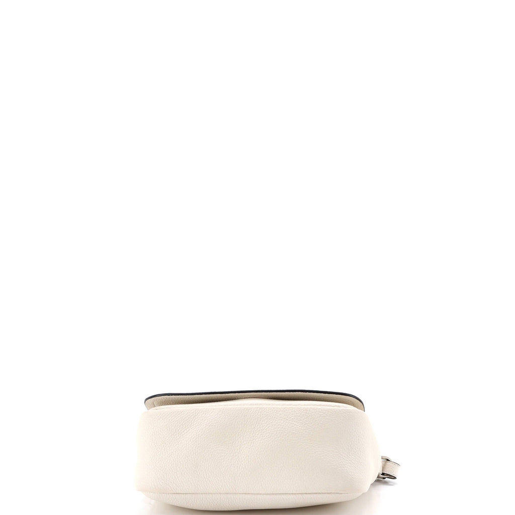 Dual Strap Flap Crossbody Bag Vitello Daino Small