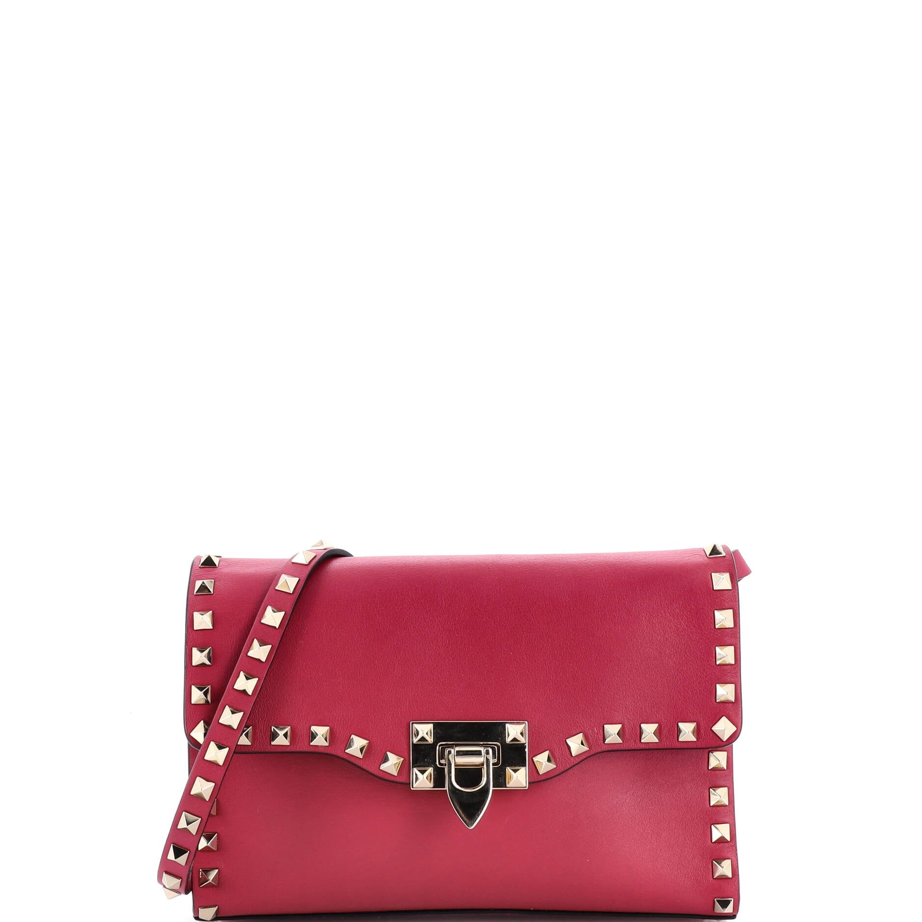 Rockstud Flip Lock Flap Bag Leather Small