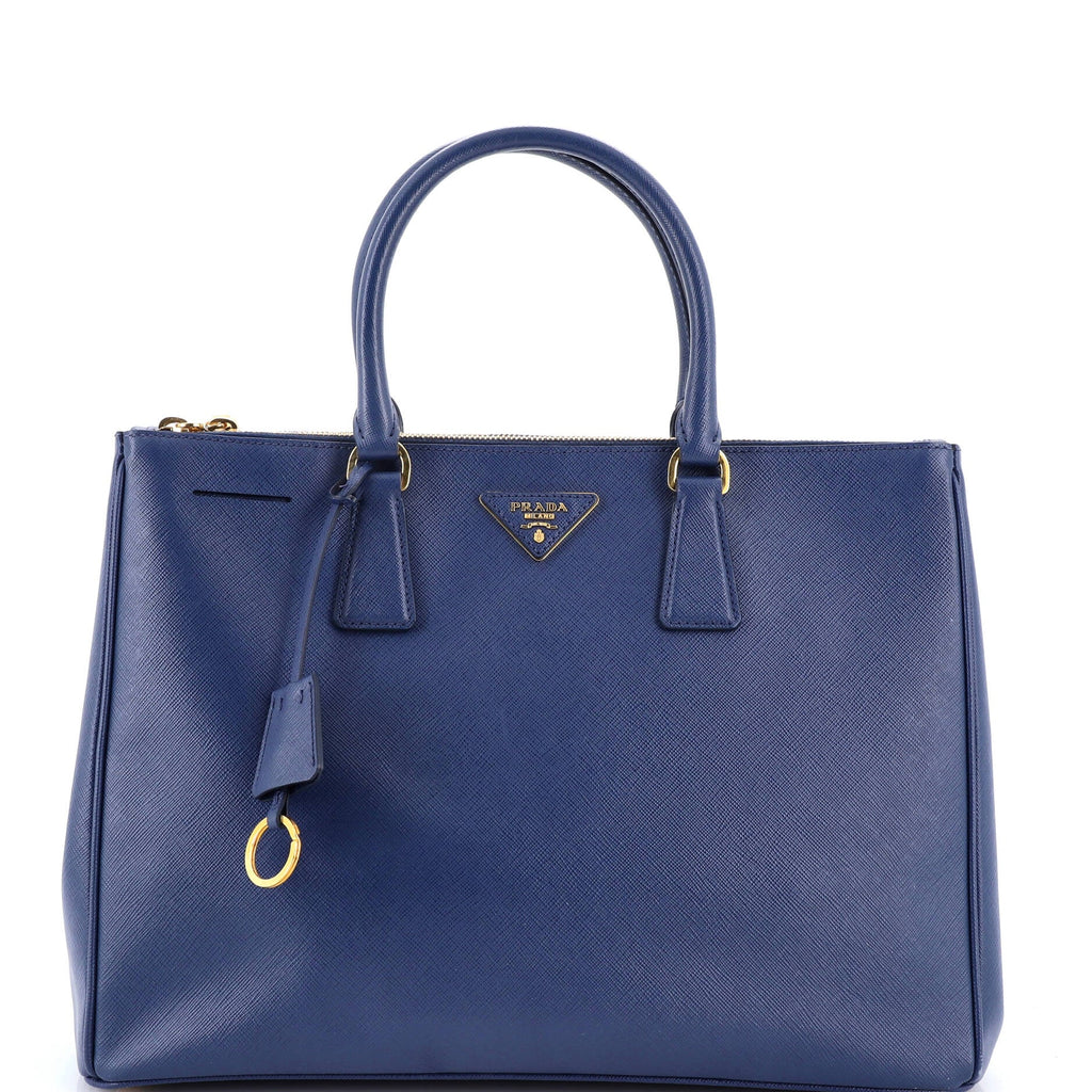 Double Zip Lux Tote Saffiano Leather Large