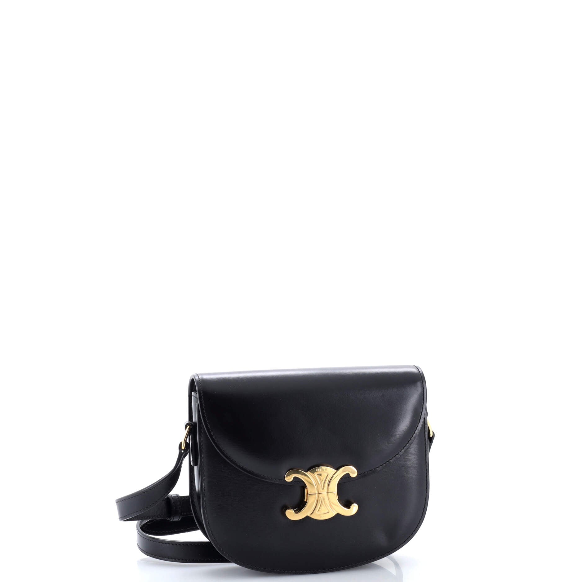 Triomphe Besace Clea Flap Bag Leather
