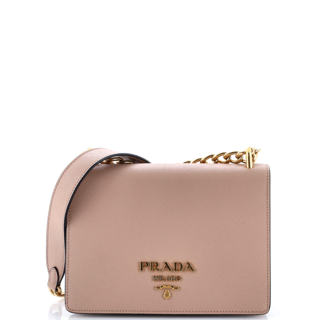 Chain Flap Bag Saffiano Leather Small