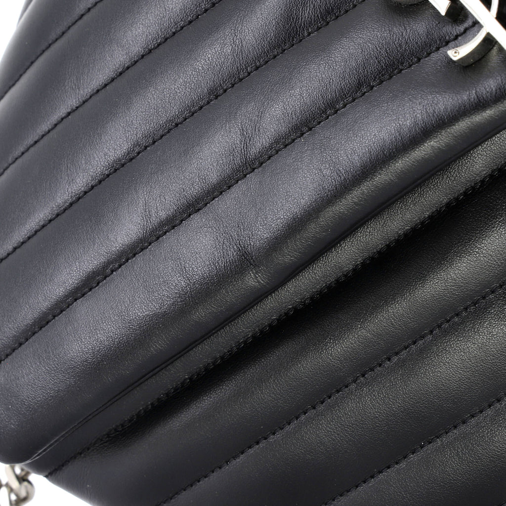 Loulou Shoulder Bag Matelasse Chevron Leather Large