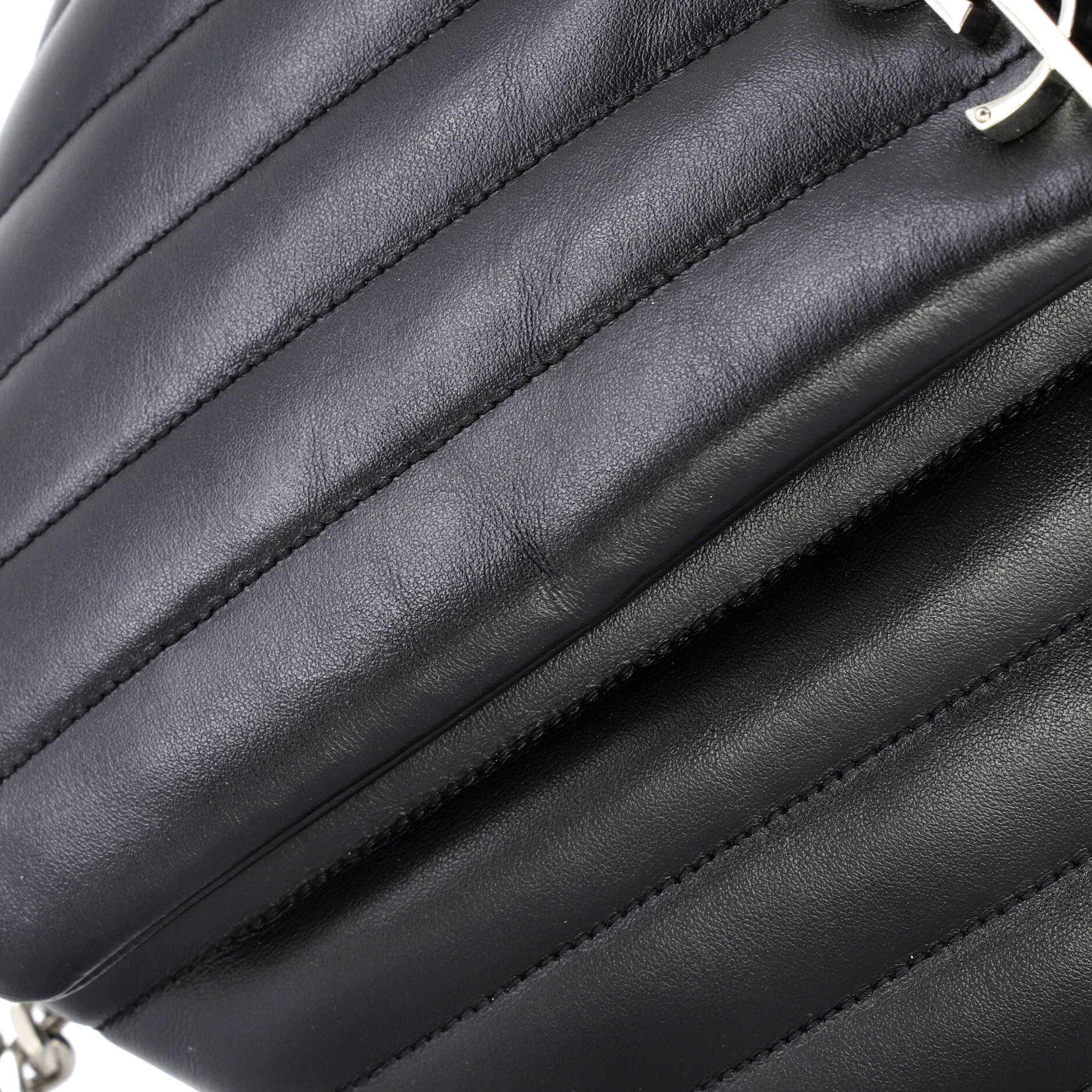 Loulou Shoulder Bag Matelasse Chevron Leather Large