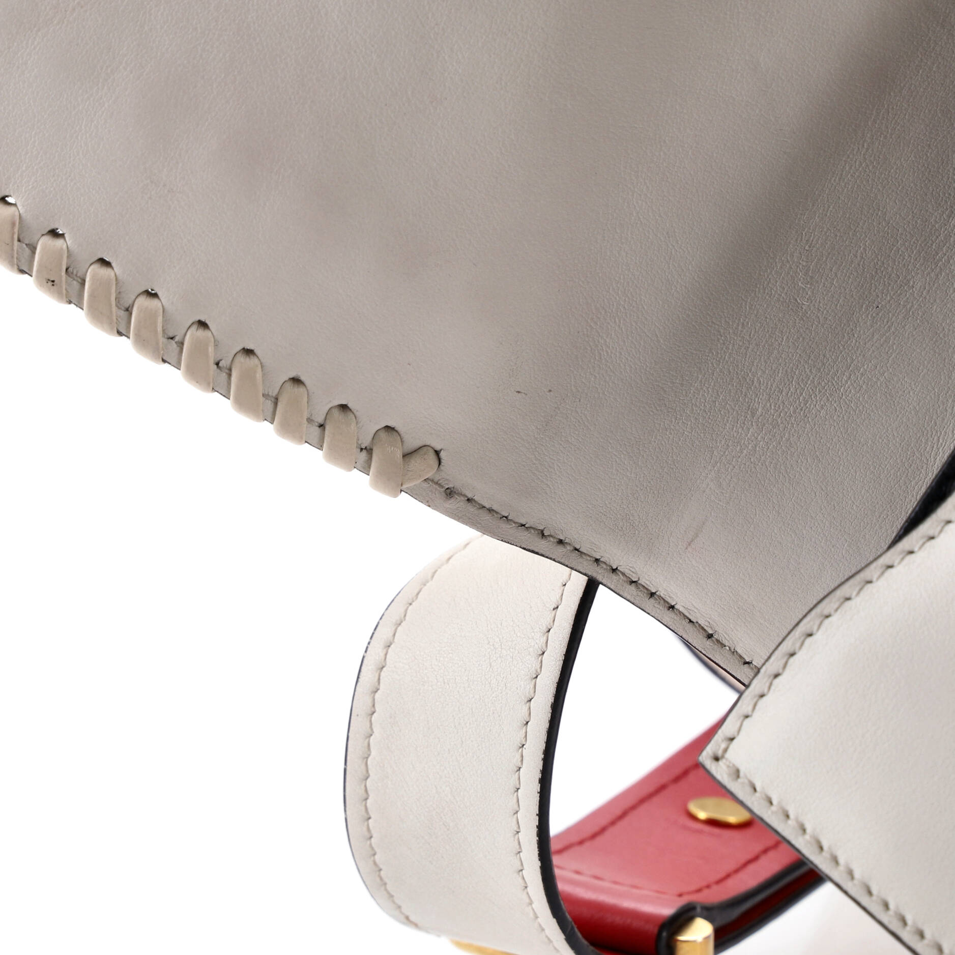 Cahier Crossbody Bag Embellished Denim and Leather Small