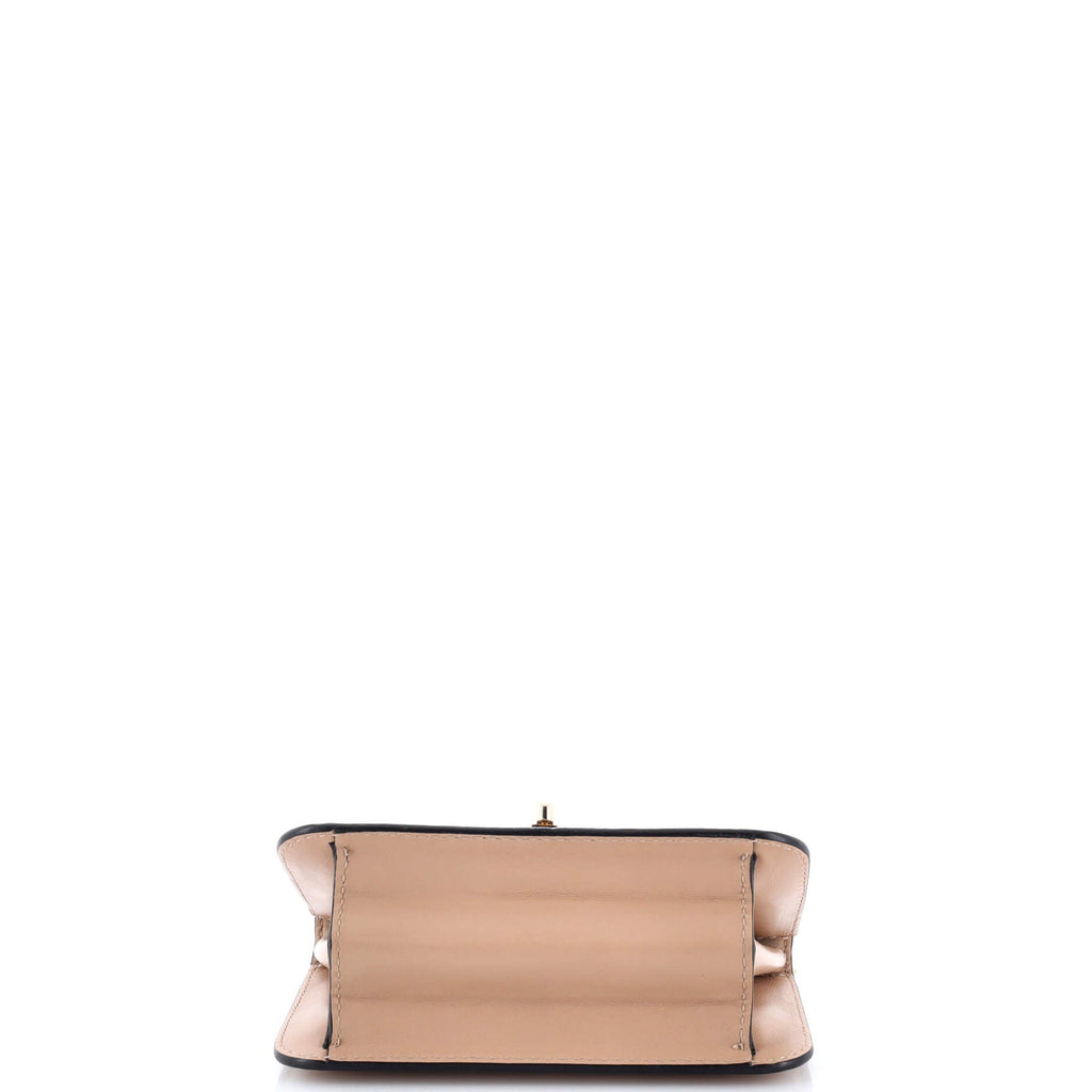 Panther Chain Flap Shoulder Bag Leather Small
