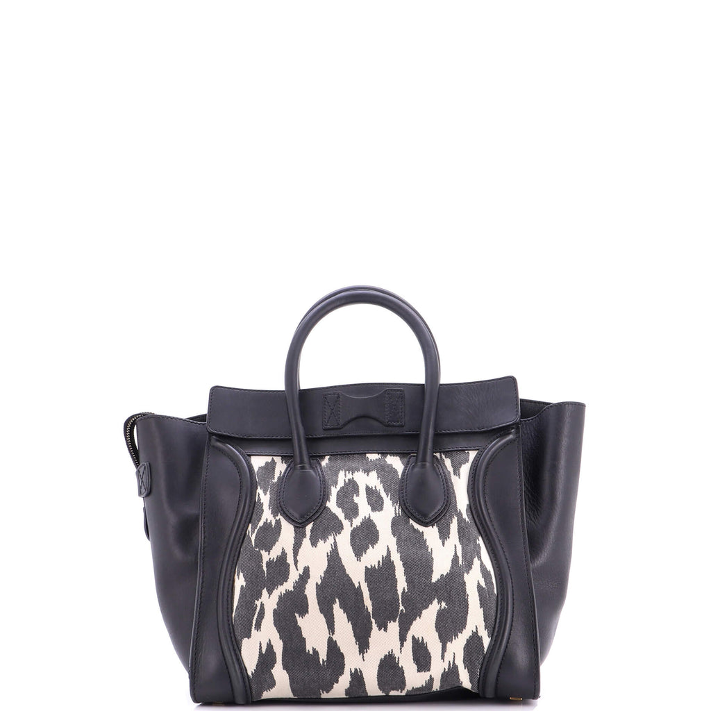 Luggage Bag Printed Canvas and Leather Mini