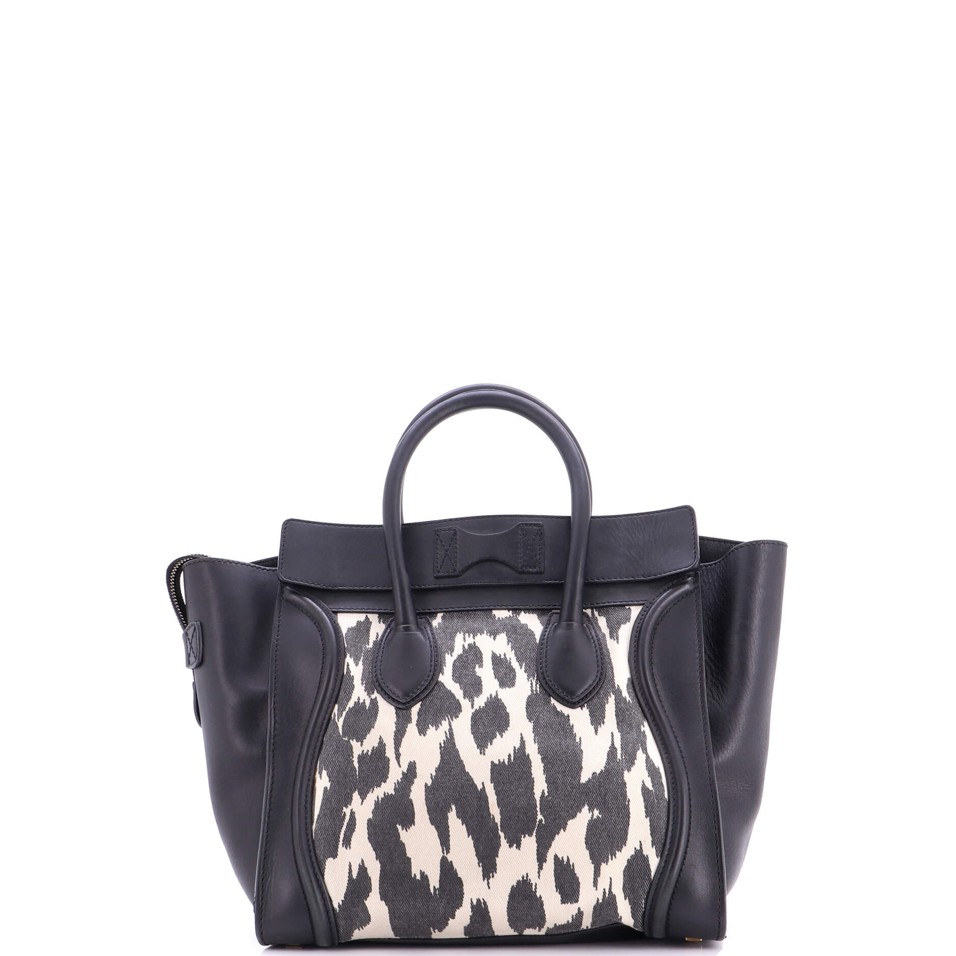Luggage Bag Printed Canvas and Leather Mini