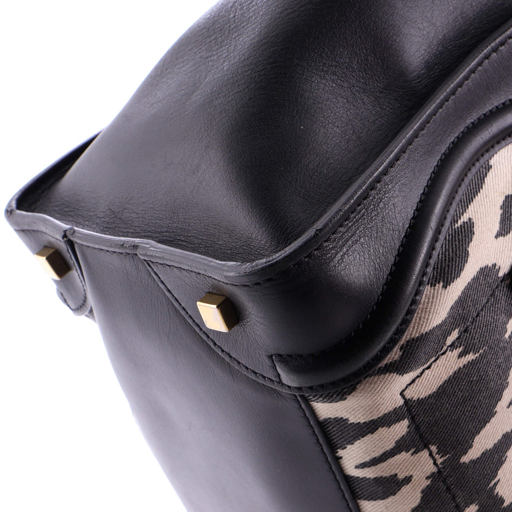 Luggage Bag Printed Canvas and Leather Mini
