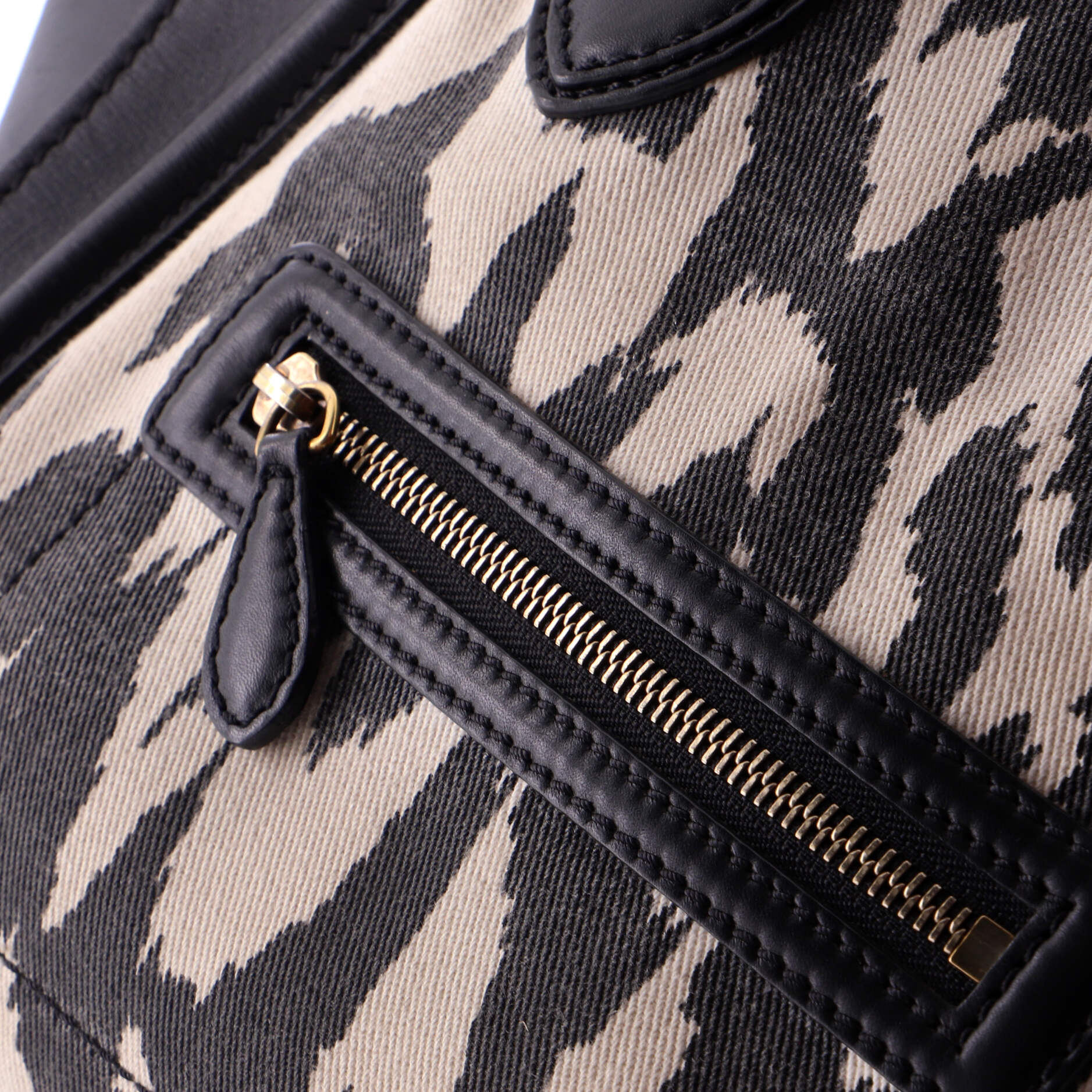 Luggage Bag Printed Canvas and Leather Mini