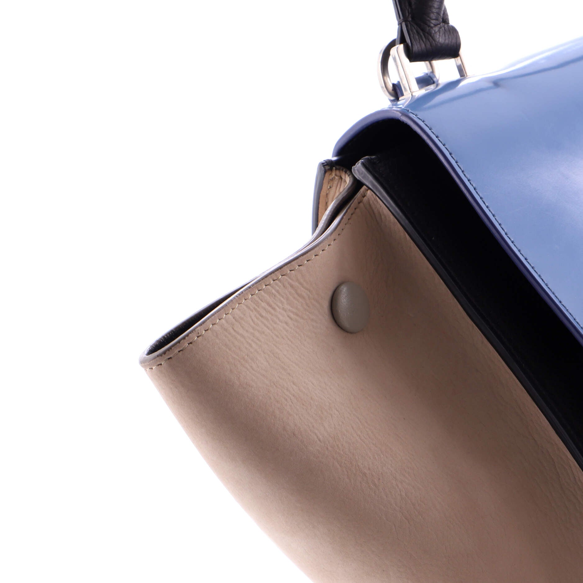 Trapeze Bag Leather with Patent Small