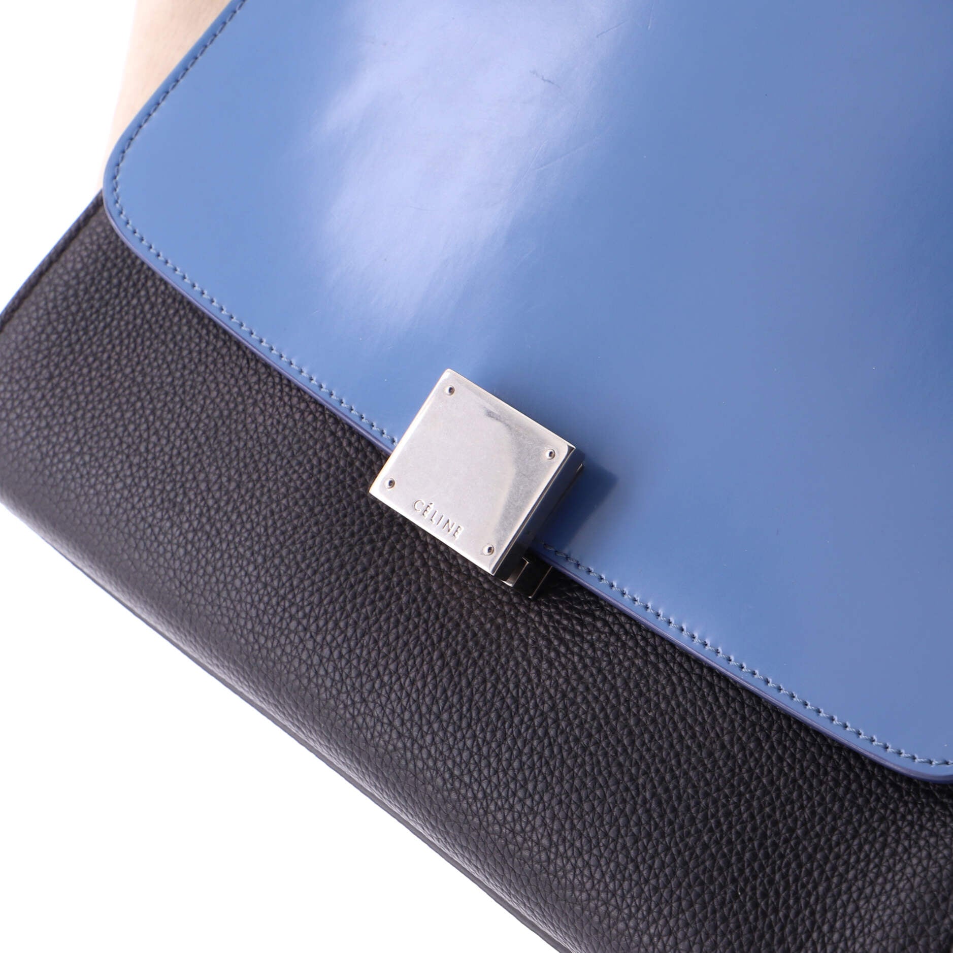 Trapeze Bag Leather with Patent Small