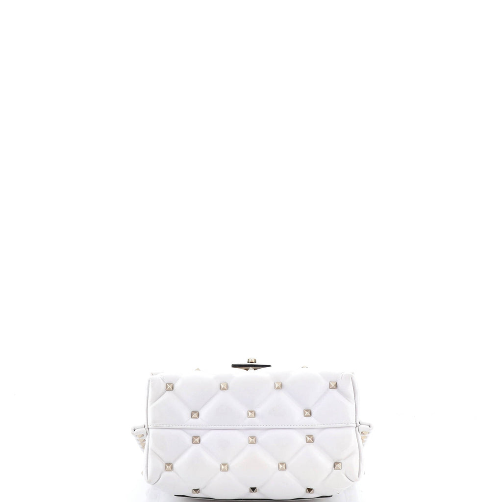 VLTN Candystud Top Handle Bag Printed Leather Medium