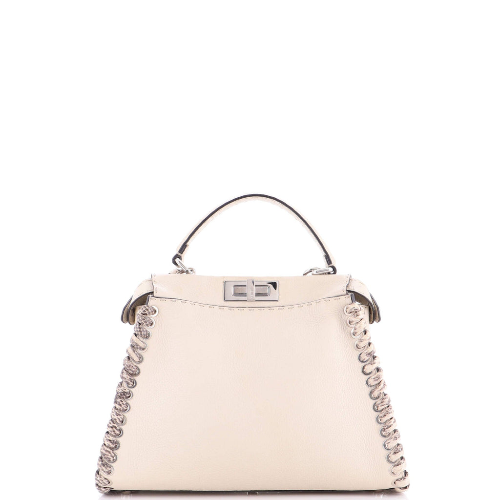 Peekaboo Bag Leather with Python Whipstitch Regular