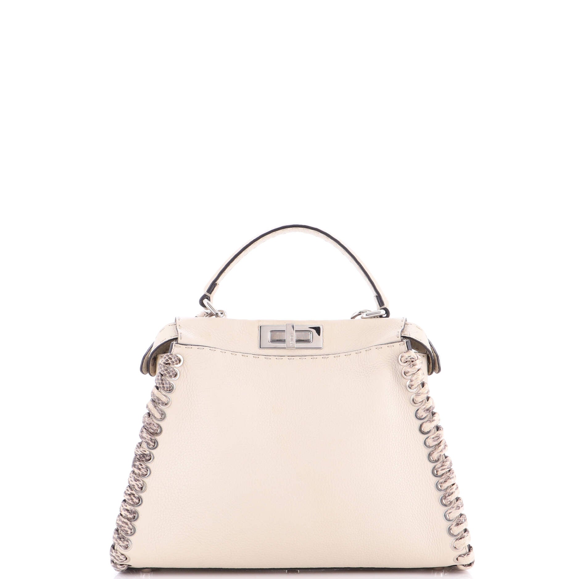 Peekaboo Bag Leather with Python Whipstitch Regular