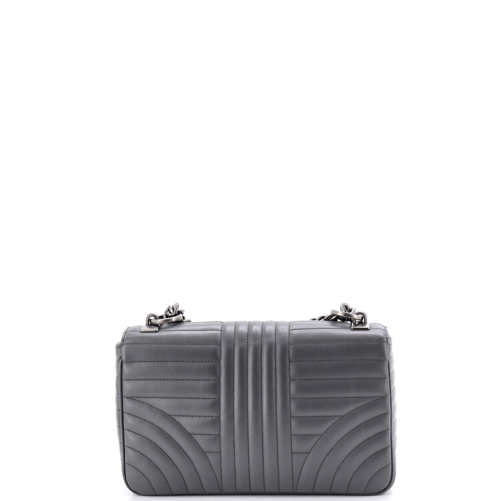 Chain Flap Shoulder Bag Diagramme Quilted Leather Medium