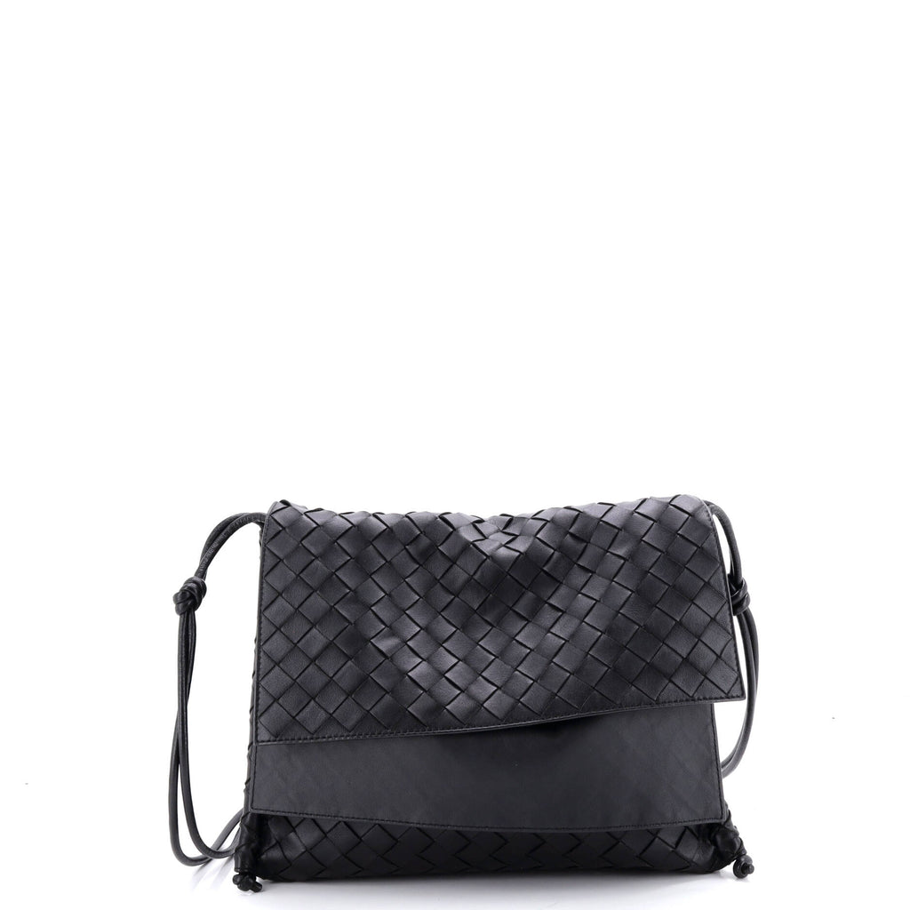 Knot Strap Shoulder Bag Intrecciato Leather Medium
