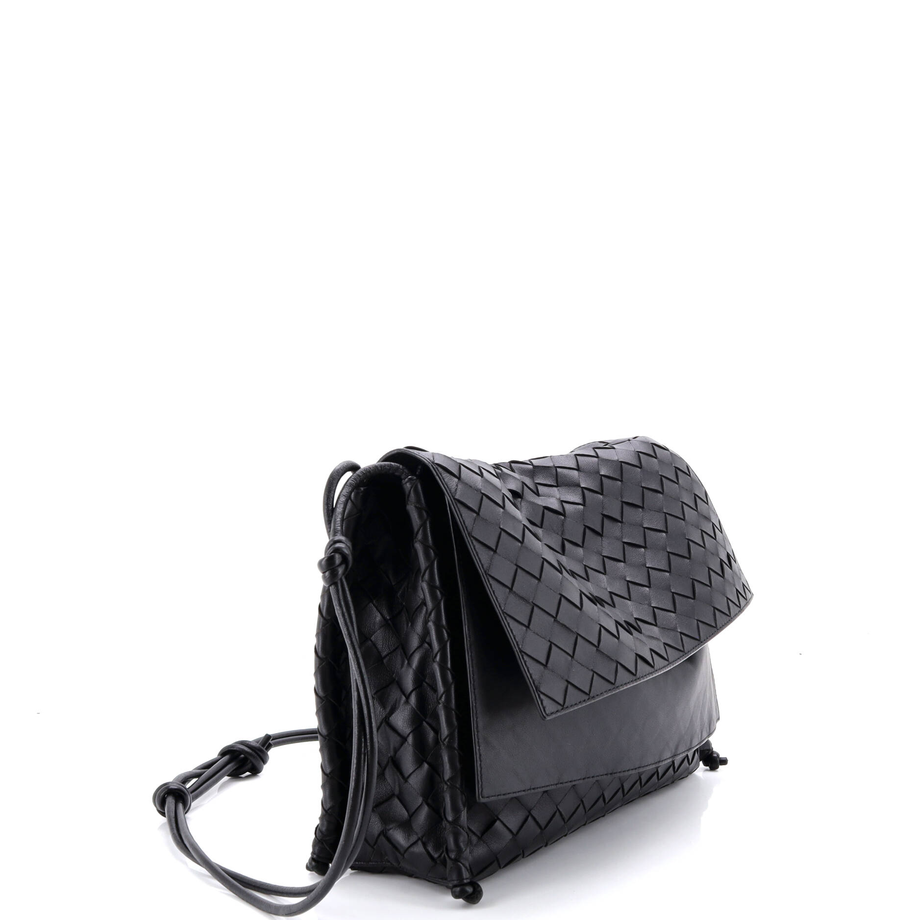 Knot Strap Shoulder Bag Intrecciato Leather Medium