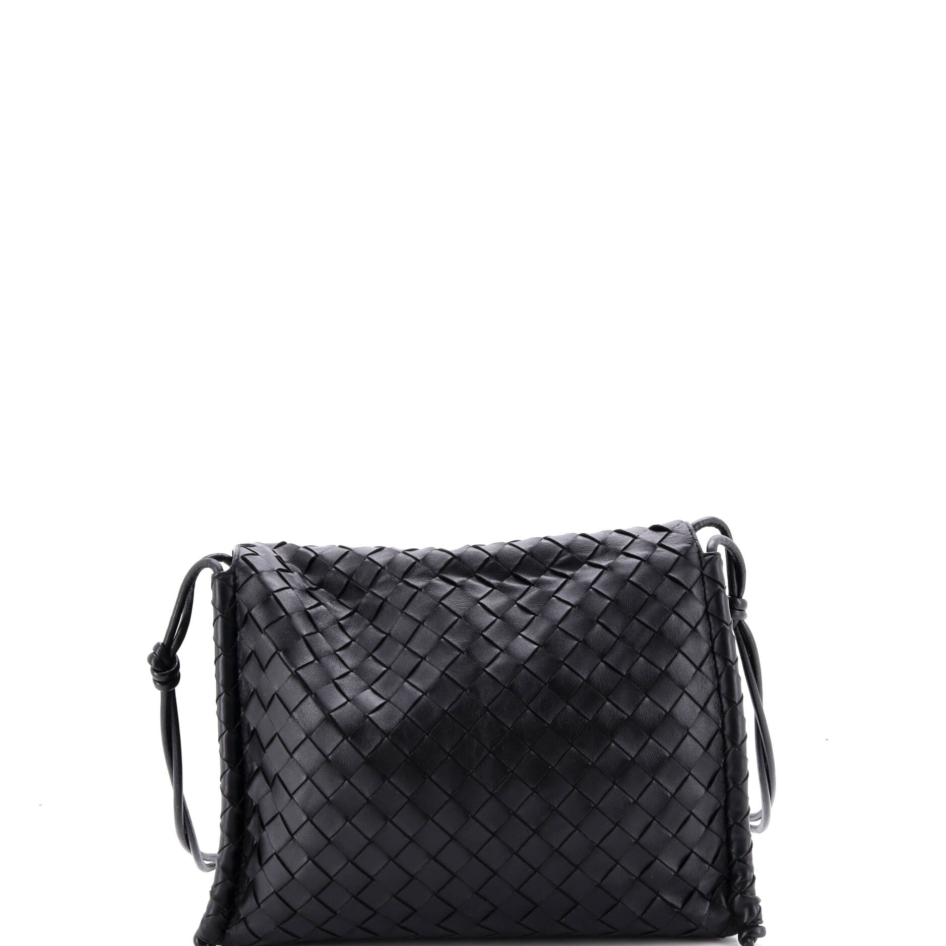 Knot Strap Shoulder Bag Intrecciato Leather Medium