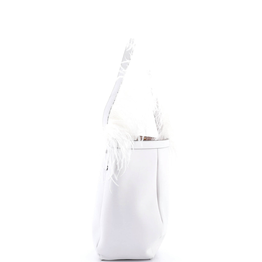 By Your Side Bucket Bag Leather with Feathers Medium