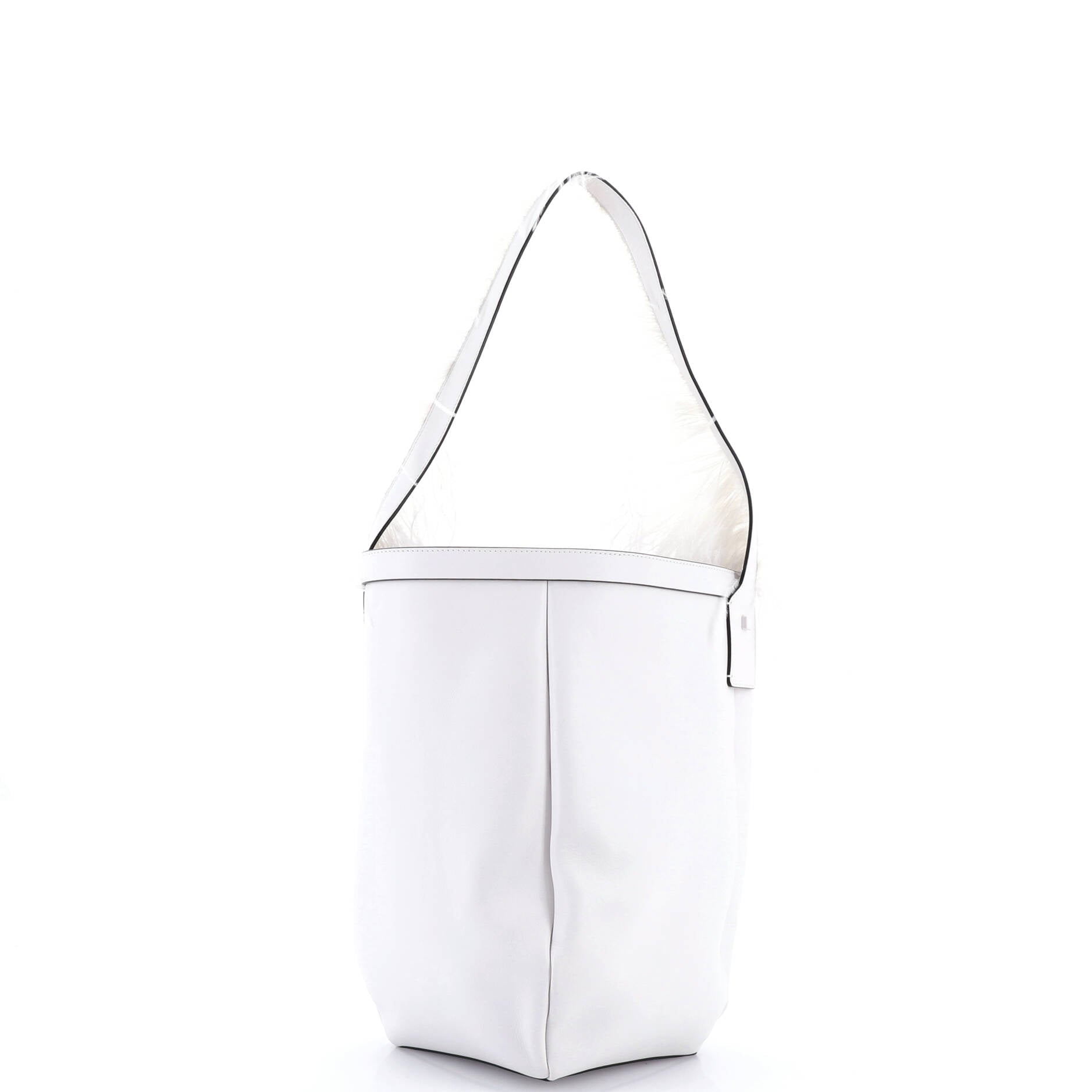 By Your Side Bucket Bag Leather with Feathers Medium