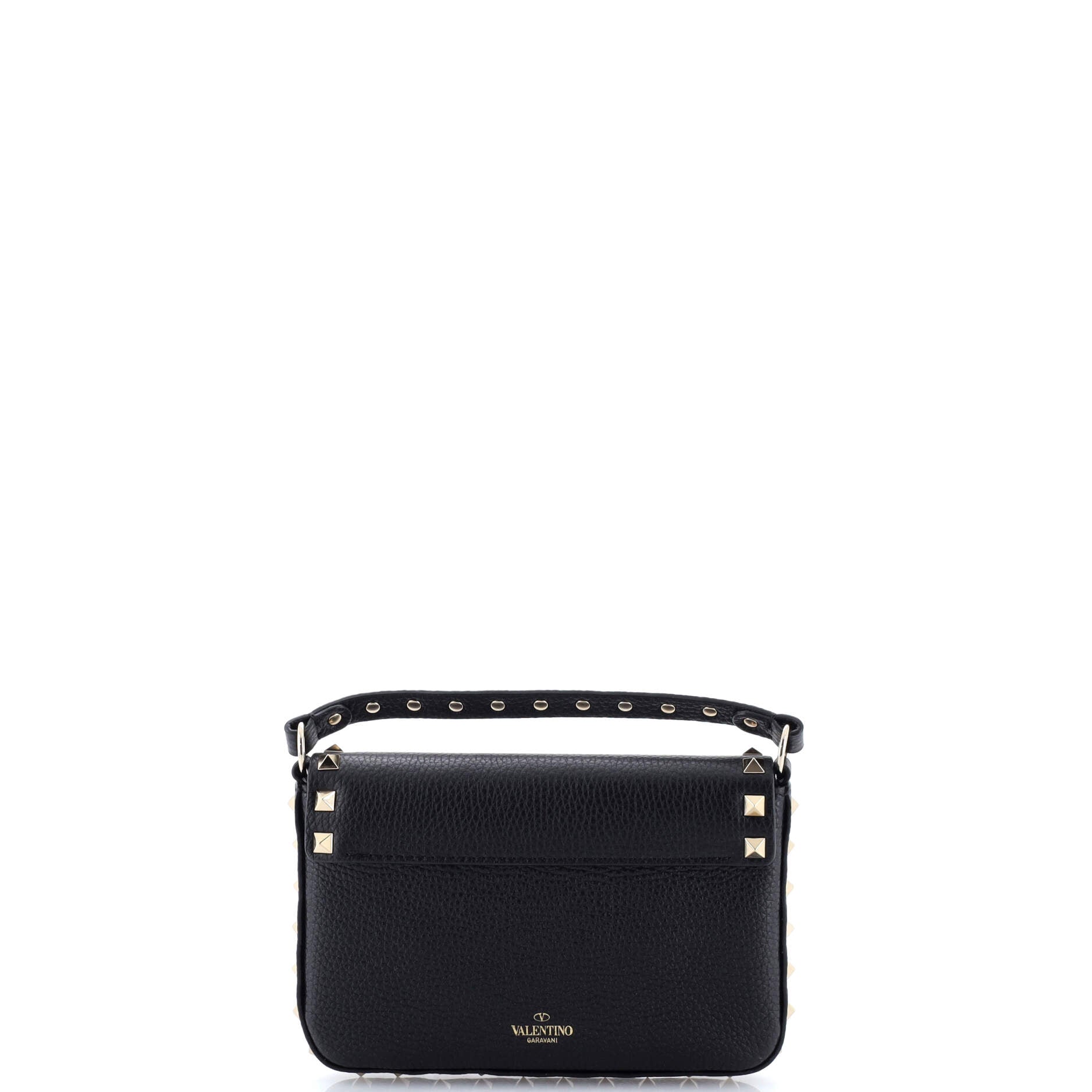 Rockstud Top Handle Crossbody Pouch Leather Mini