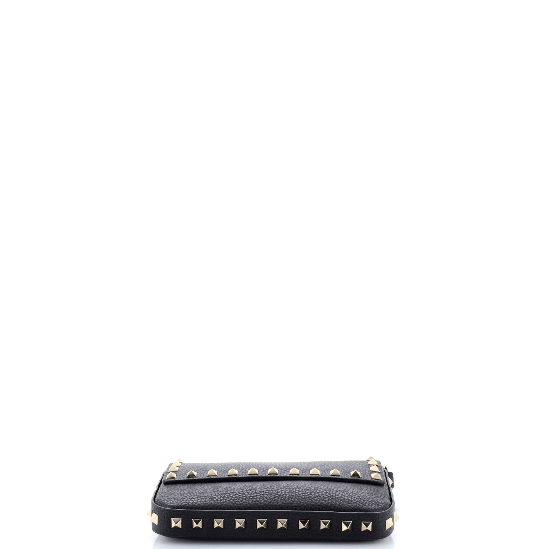 Rockstud Top Handle Crossbody Pouch Leather Mini