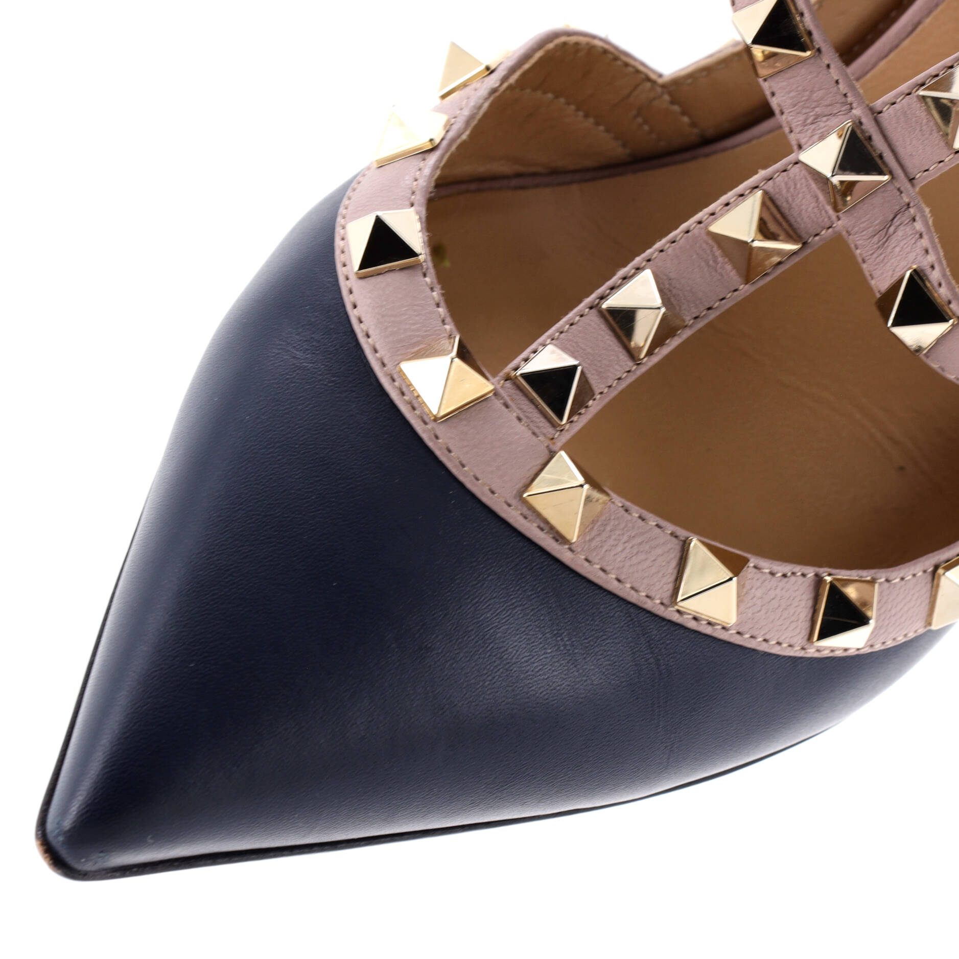 Women's Rockstud Heeled Mules Leather