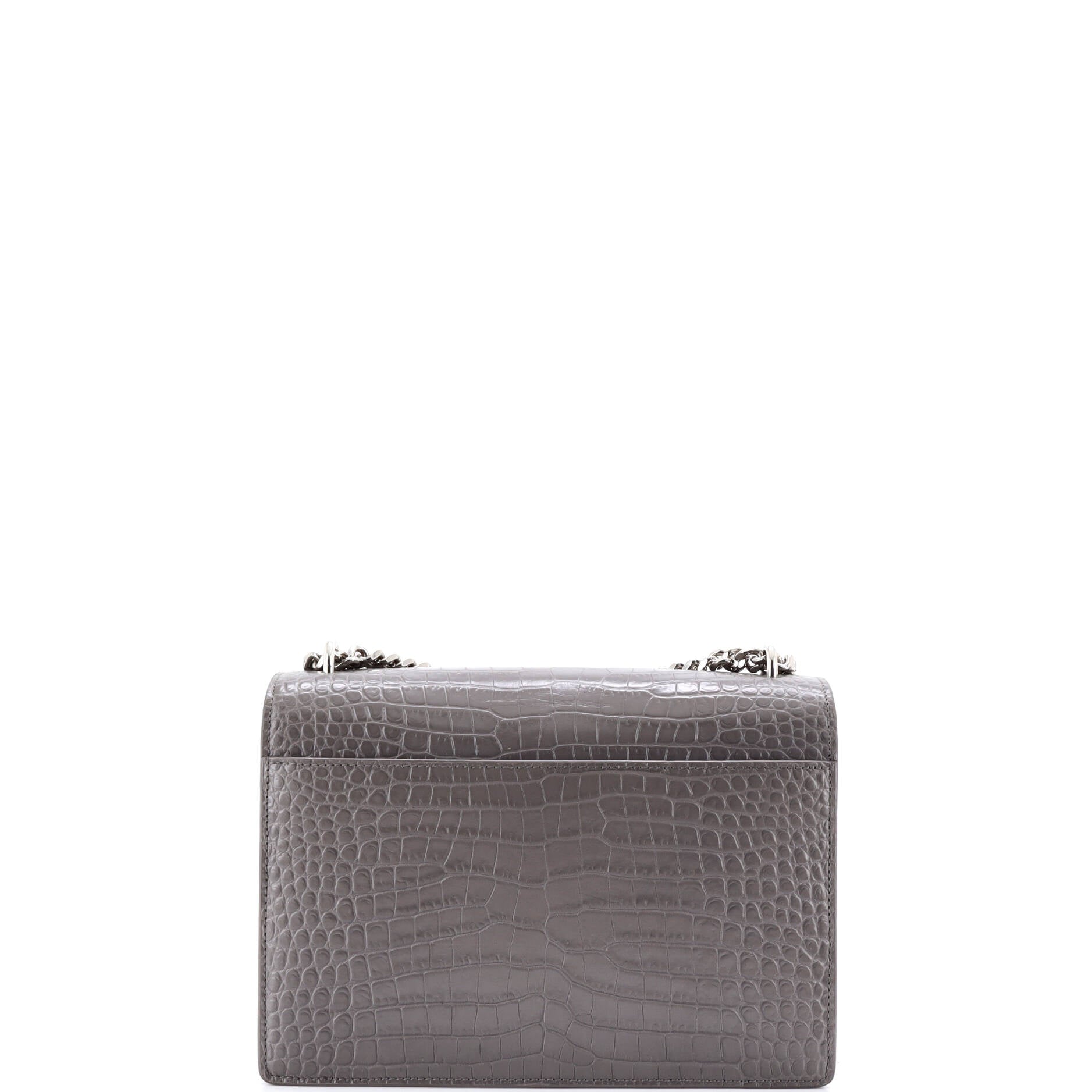 Sunset Crossbody Bag Crocodile Embossed Leather Medium