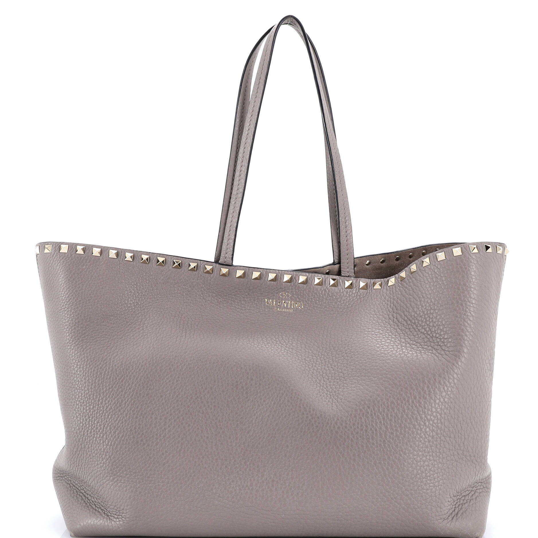 Rockstud Shopper Tote Leather Large