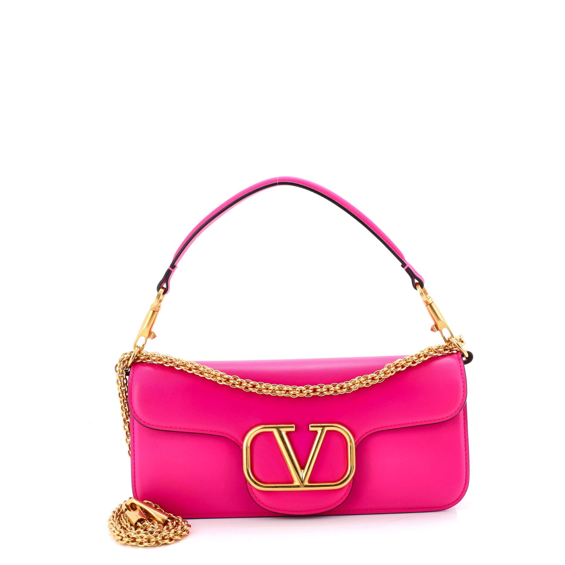 VLogo Loco Flap Shoulder Bag Leather Medium