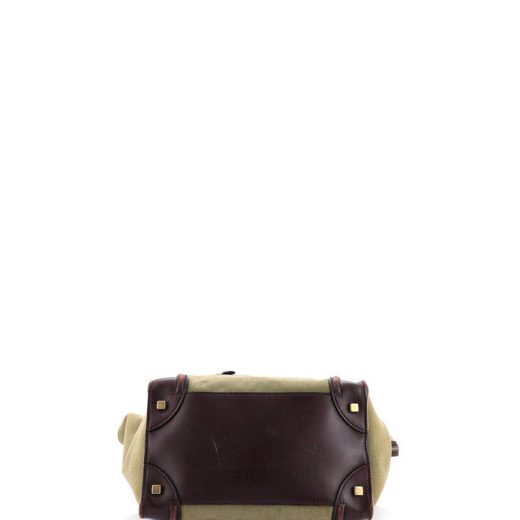 Luggage Bag Canvas and Leather Mini