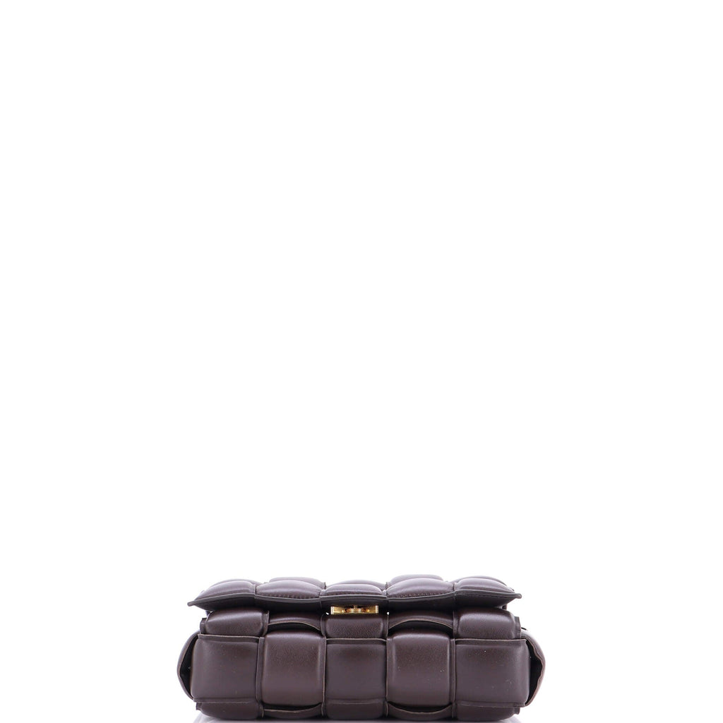 Cassette Chain Crossbody Bag Padded Maxi Intrecciato Leather