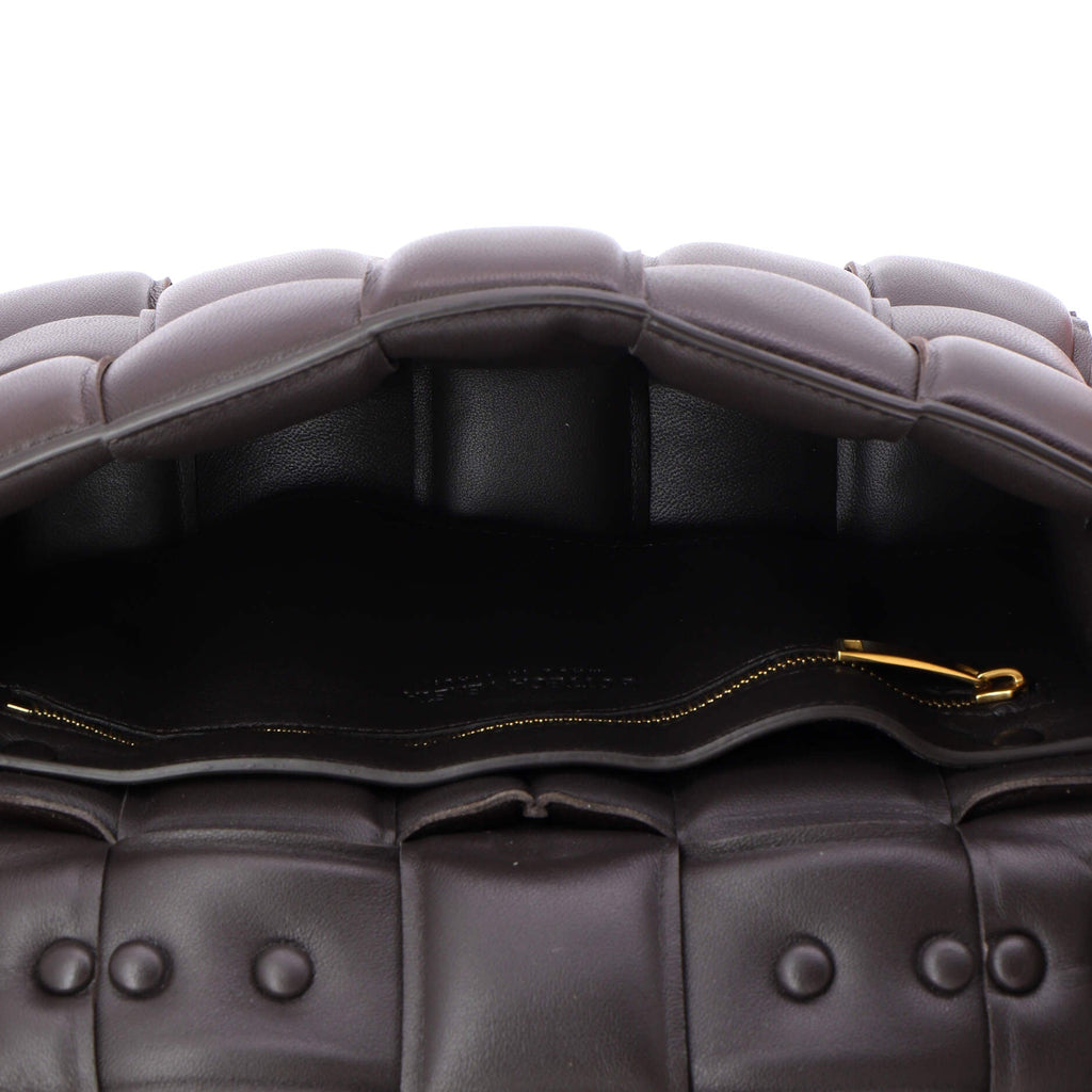 Cassette Chain Crossbody Bag Padded Maxi Intrecciato Leather