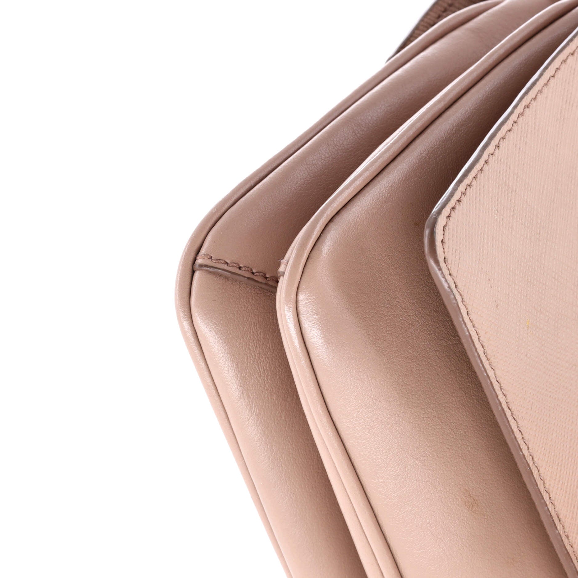 Chain Flap Crossbody Bag Saffiano and Soft Calf Small