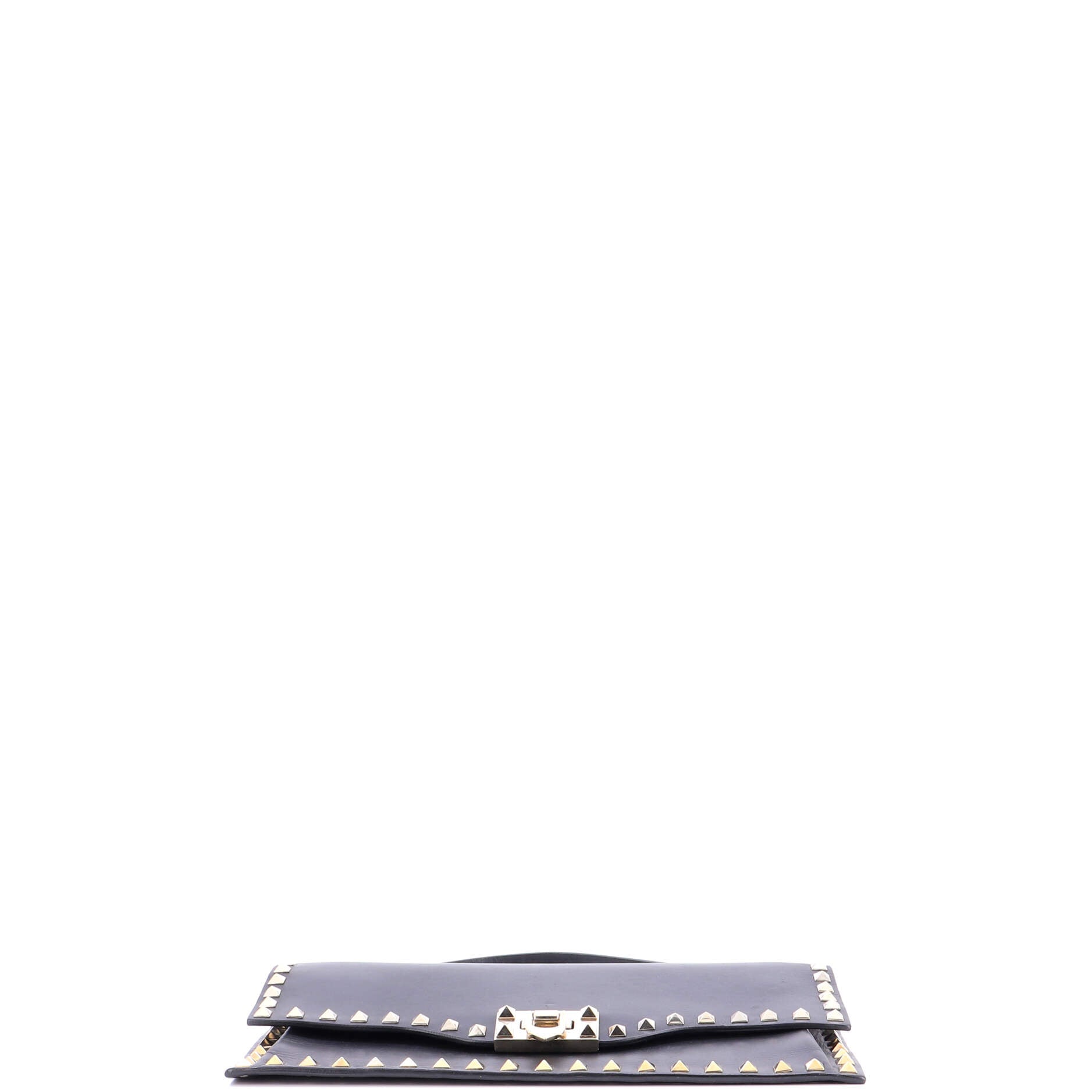 Rockstud Flip Lock Top Handle Bag Leather Small