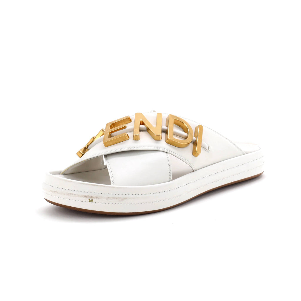 Women's Fendigraphy Slide Sandals Leather