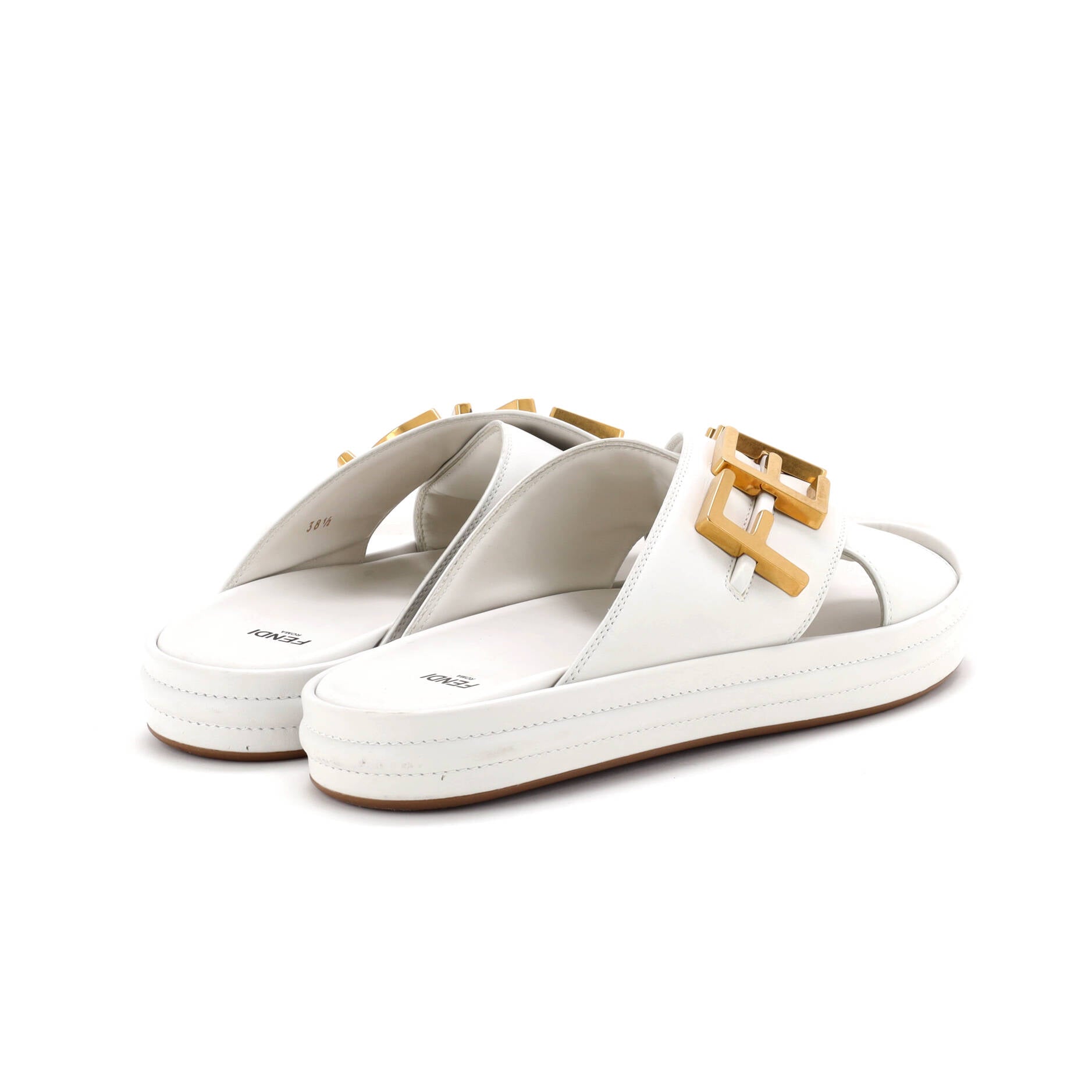 Women's Fendigraphy Slide Sandals Leather
