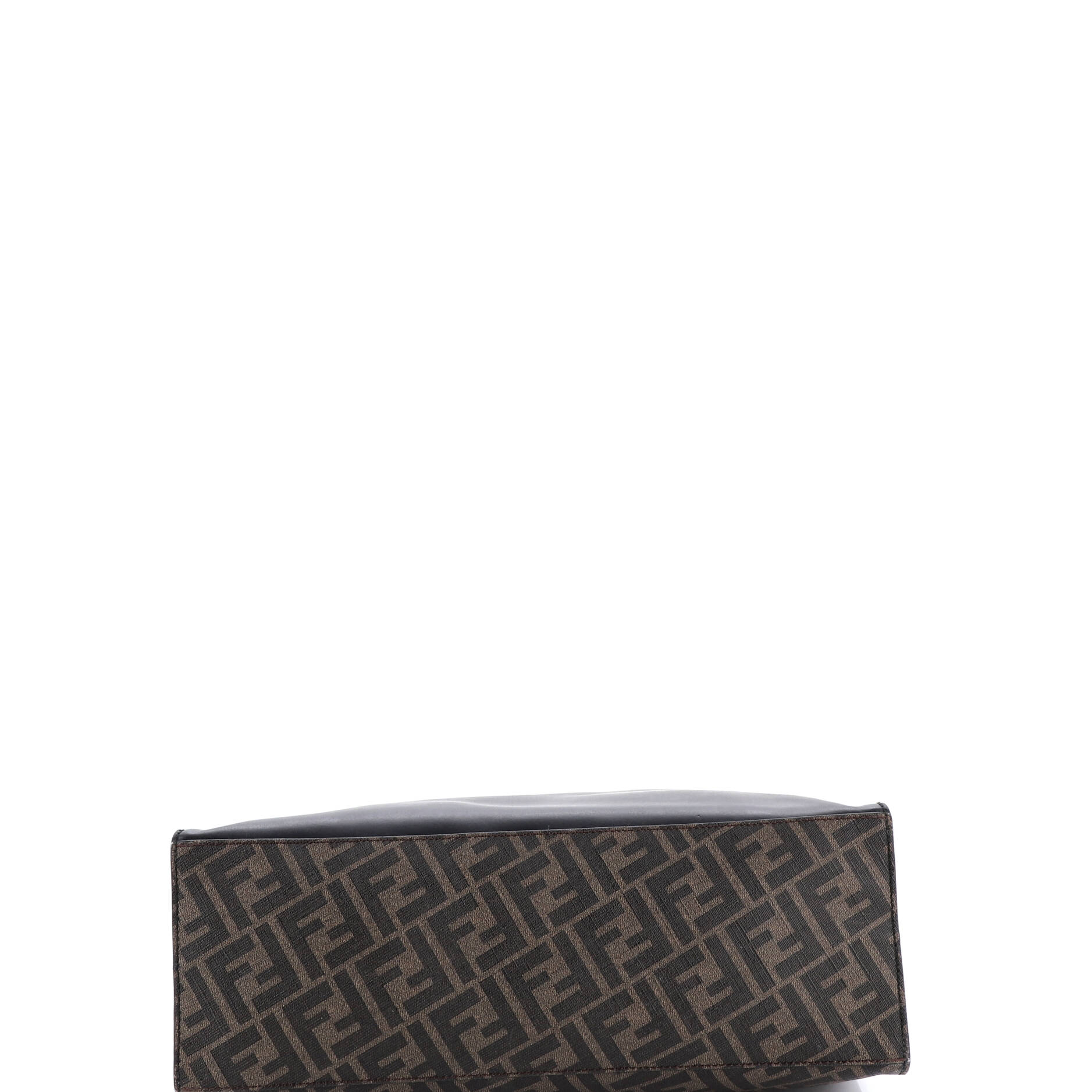 Forever Fendi Shopping Tote Zucca Coated Canvas and Leather Tall