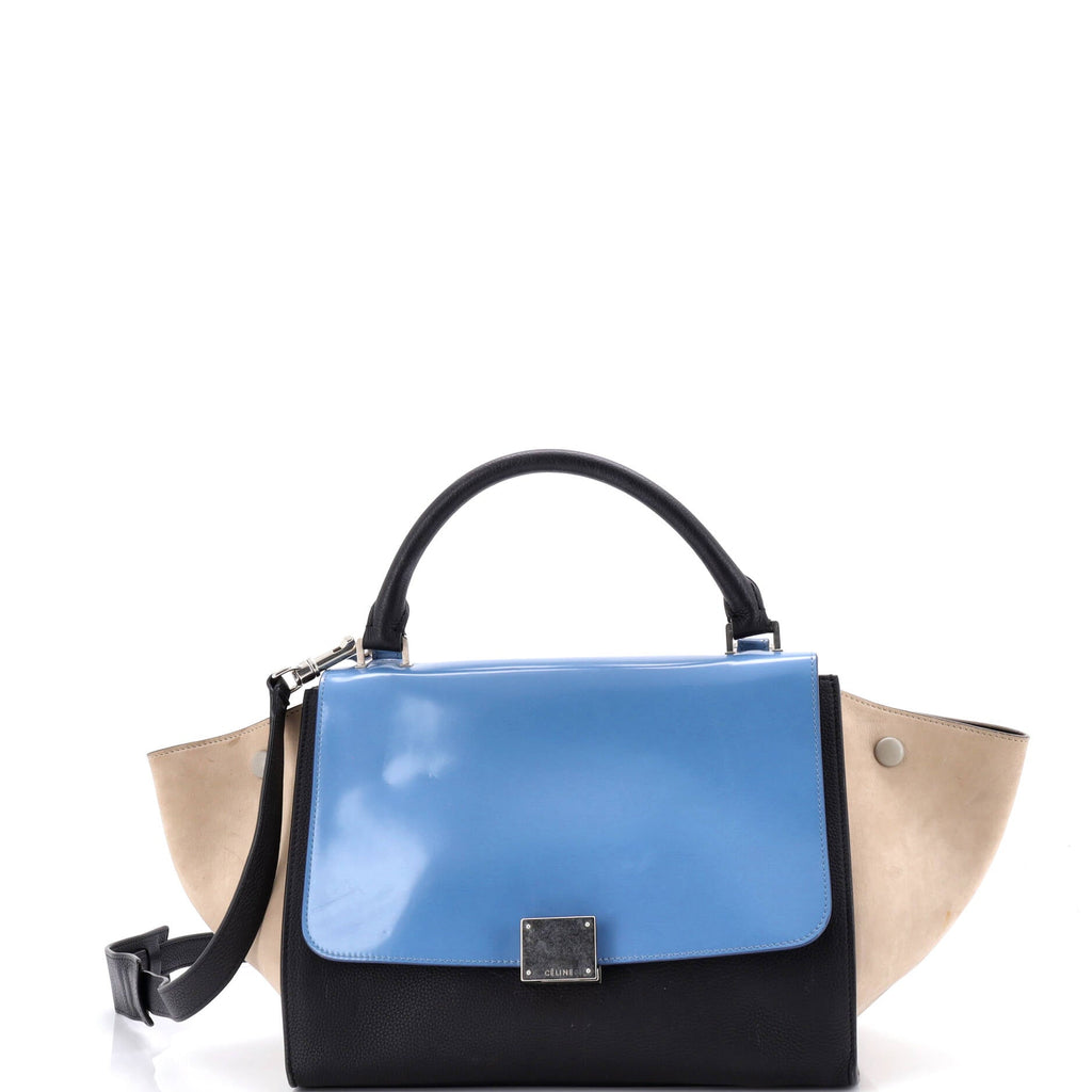 Trapeze Bag Leather with Patent Small