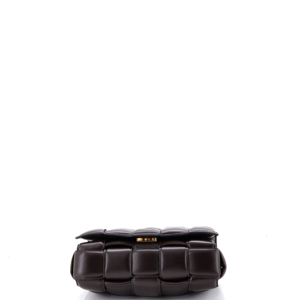 Cassette Chain Crossbody Bag Padded Maxi Intrecciato Leather