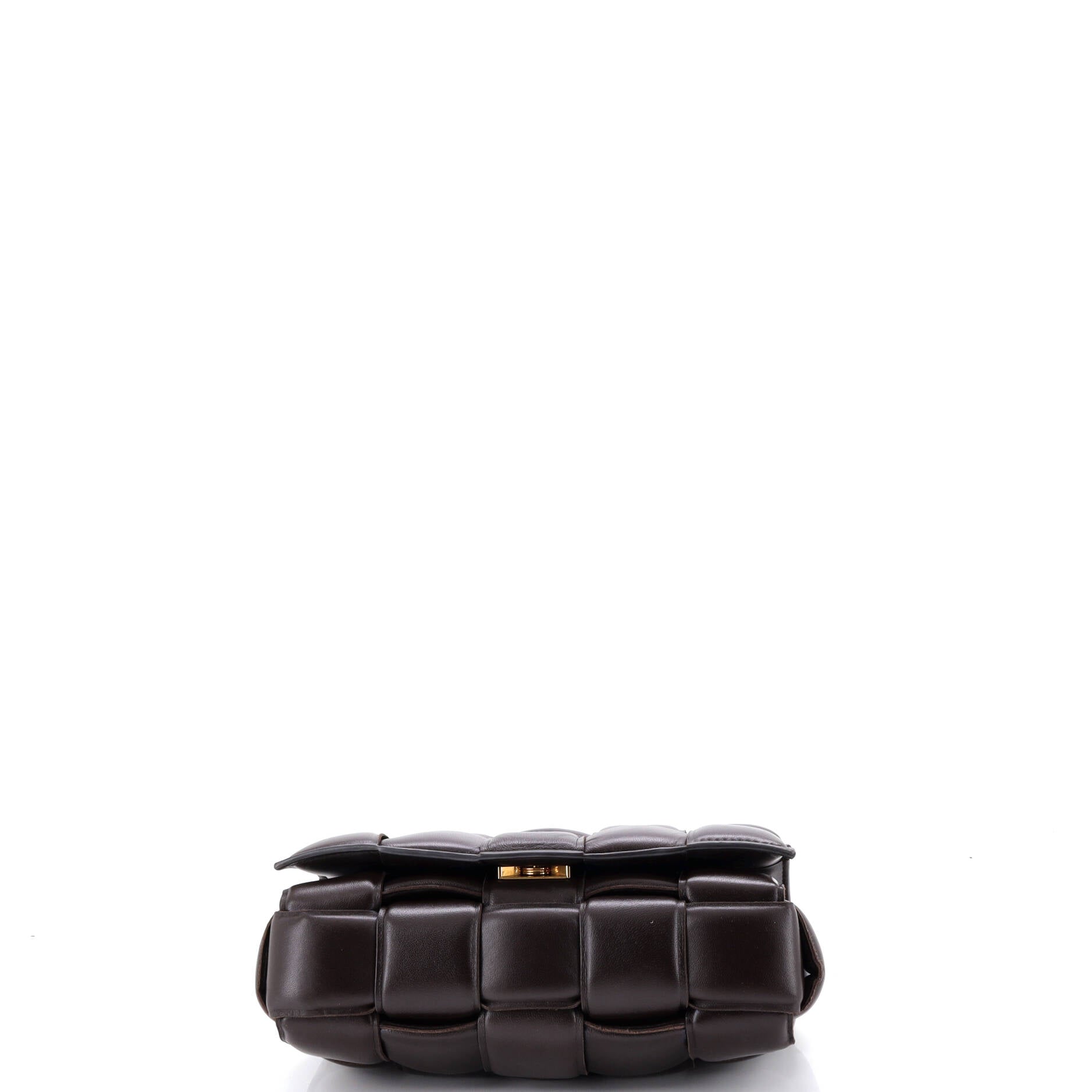 Cassette Chain Crossbody Bag Padded Maxi Intrecciato Leather