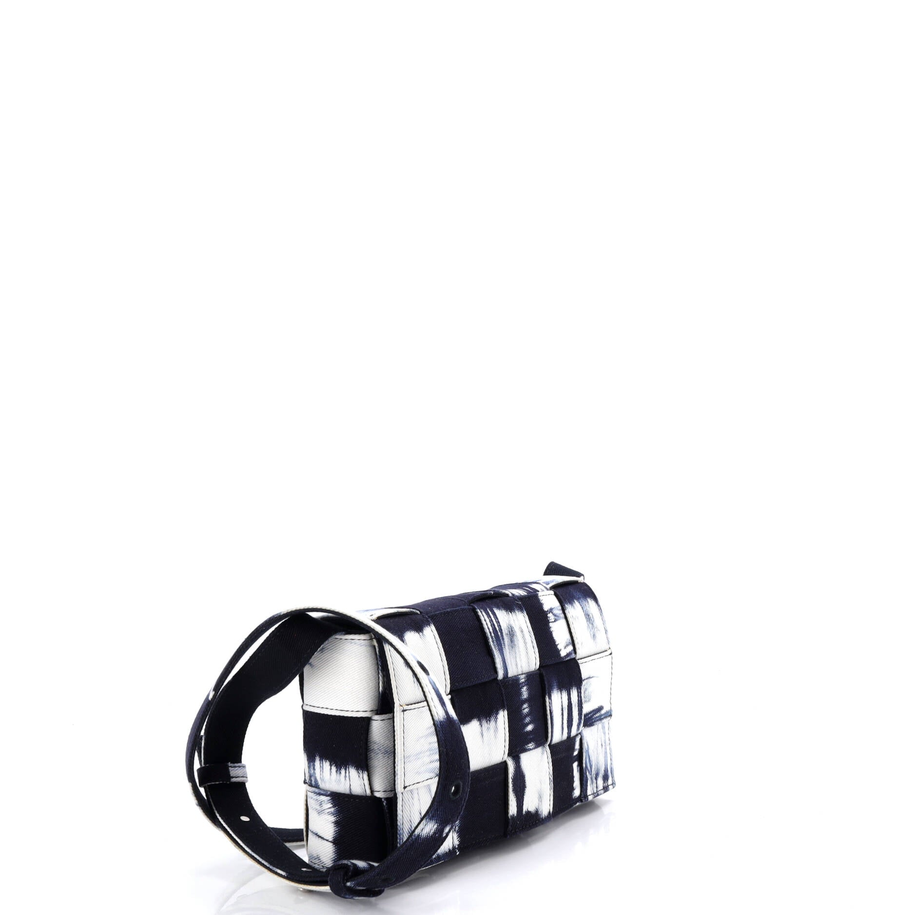 Cassette Crossbody Bag Maxi Intrecciato Denim