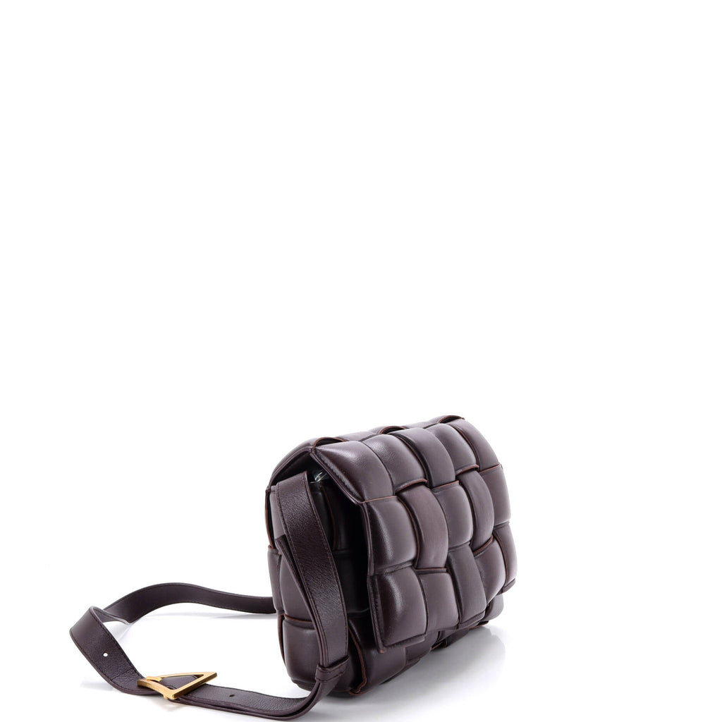 Cassette Crossbody Bag Padded Maxi Intrecciato Leather Small