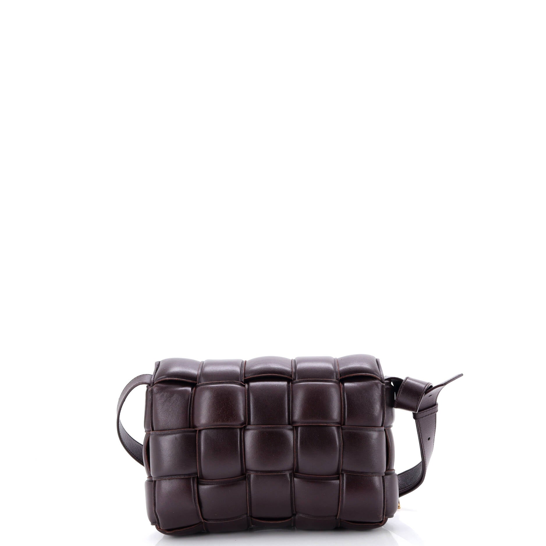 Cassette Crossbody Bag Padded Maxi Intrecciato Leather Small