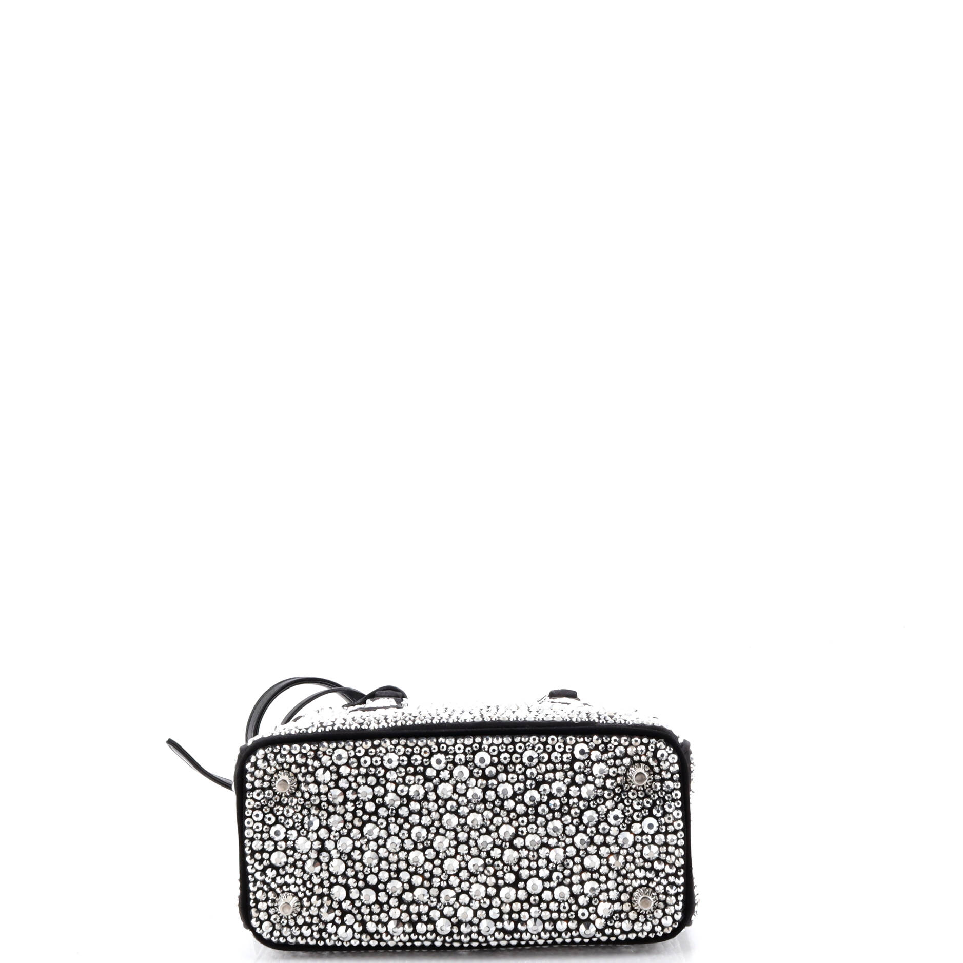 Galleria Double Zip Tote Crystal Embellished Satin Mini